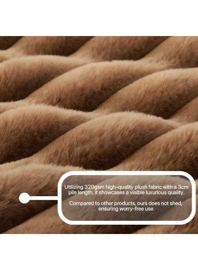 Pet Bed - Large Cat Bed Sofa - Washable Orthopedic Cat Beds and Couch with Removable Flannel Cover,Suitable for Maine Coons，Squre Pet Bed Fits up to 30kg,Brown,89cm - Image 3